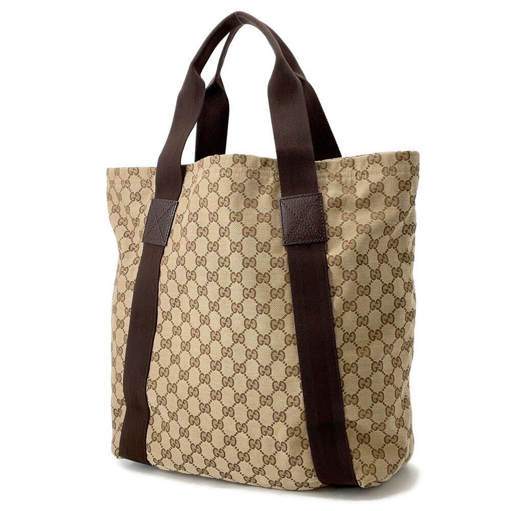 Gucci GG Supreme Canvas Leather Tote Bag beige brown - Picture 2 of 10